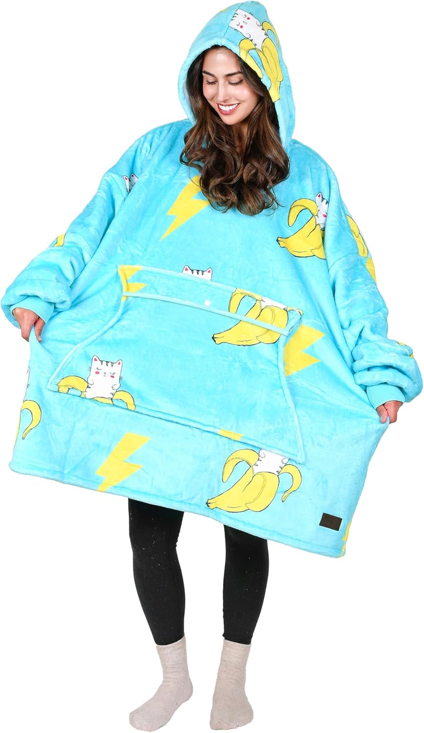 Cozy Up with Tirrinia Extra Long Oversized Sherpa Hoodie Blanket - Perfect Christmas Gift for Men, Women, and Teens in Grey!