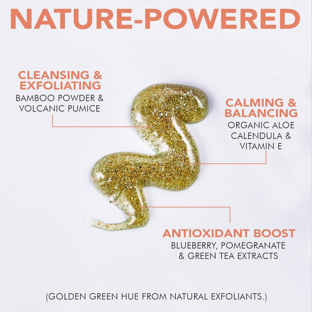 Gentle Exfoliating Face Scrub & Wash - Natural & Organic Cleansing Formula