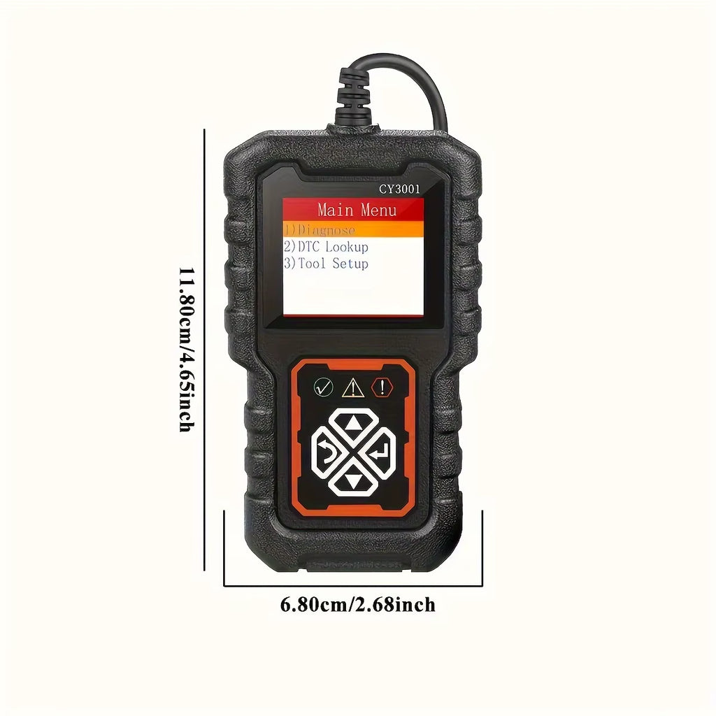 Car OBD2 Scanner Diagnostic Tool Code Reader, Car Voltage Tester Engine Fault Code Scanner, Charging Tester Diagnostic Cy3001B