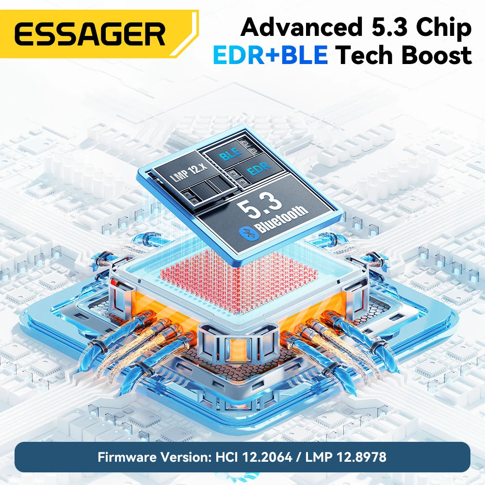 Essager USB Bluetooth 5.3 Adapter Aux Audio Receiver Transmitter for PC Speaker Laptop Soundbox Wireless Mouse USB Transmitter