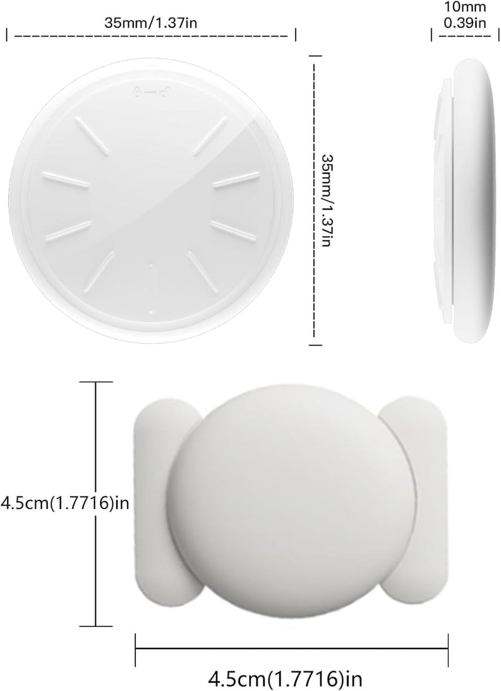 GPS Tracker for Vehicles,Real Time Car Tracker Work with Apple Find My(Ios Only),No Subscription Global Coverage Hidden Car Locator with Magnetic Case-White,1Pcs