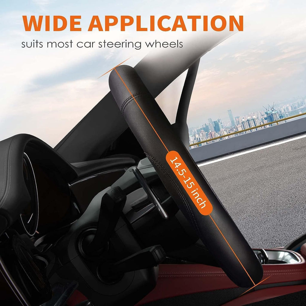 Universal Car Steering Wheel Cover Durable Leather Cover with Anti-Slip Lining 1