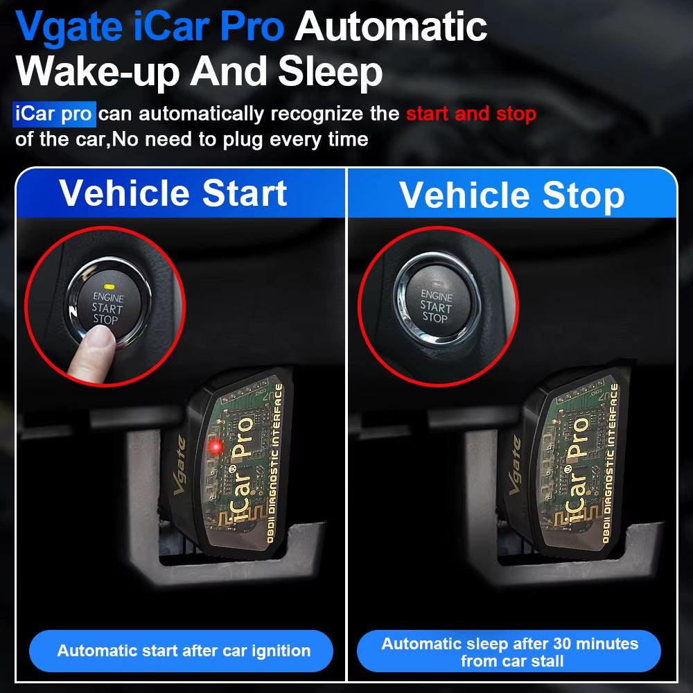 Vgate Icar Pro Elm327 V2.3 OBD 2 OBD2 Car Diagnostic Tool WIFI Bluetooth 4.0 for IOS Scan Tool ODB2 Auto Scanner PK ELM 327 V1 5