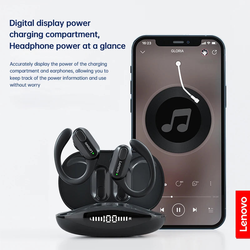 Original Lenovo XT80 Sports Wireless Earphones with Mics, LED Power Display,Hifi Stereo Sound Bluetooth 5.3 TWS Headphheadphones