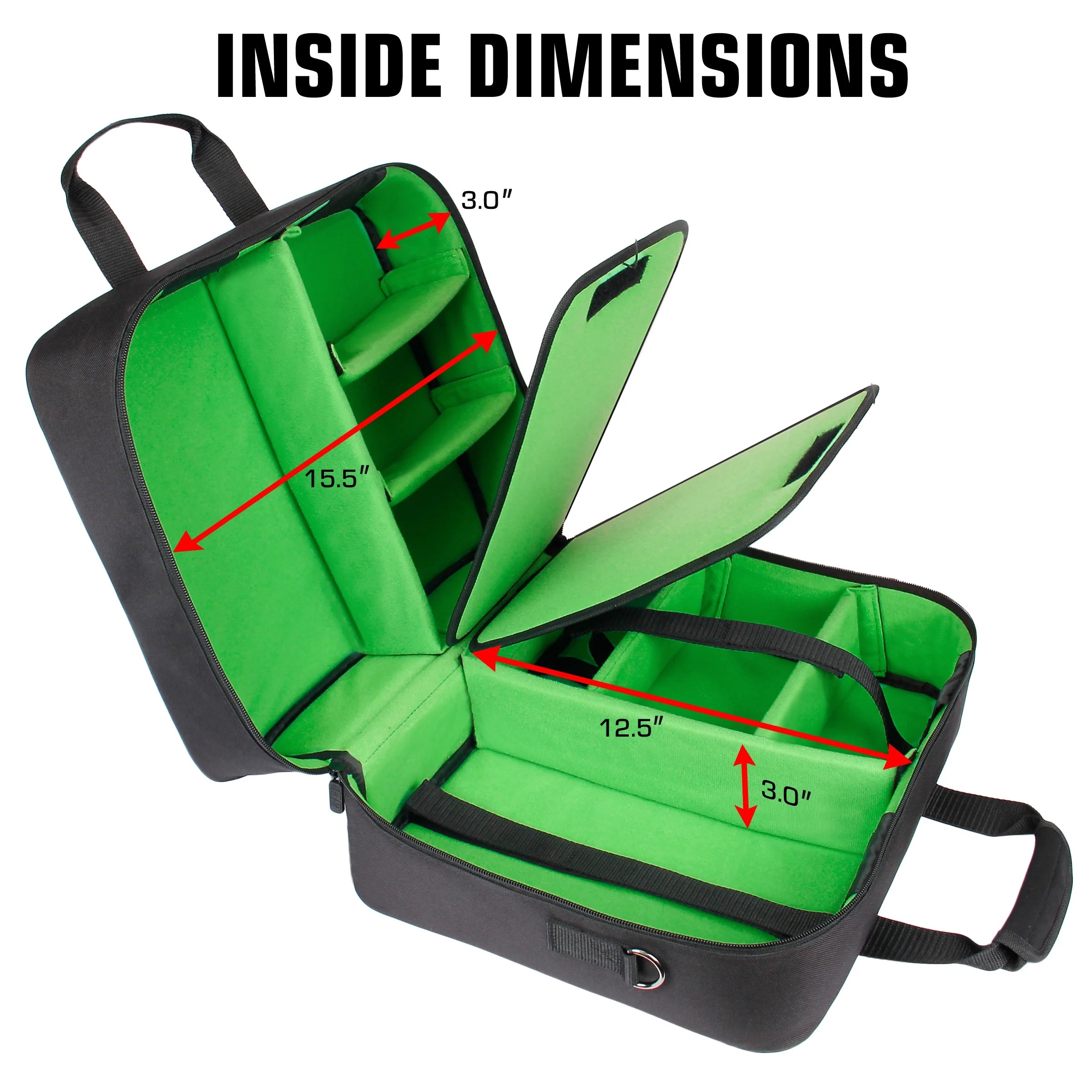 Xbox Series X Case Compatible with Xbox Series Controller, Customizable Interior (Green)