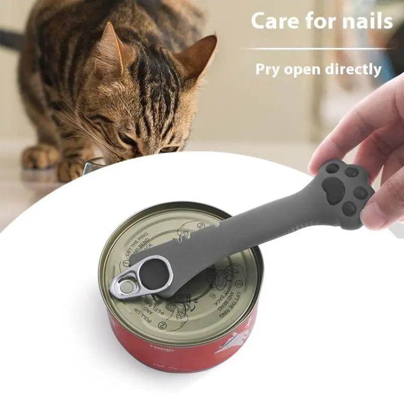 Pet Can Food Feeder Spoon with Cover - 1 Count, Ideal for Dogs and Cats, Essential Pet Feeding Accessory