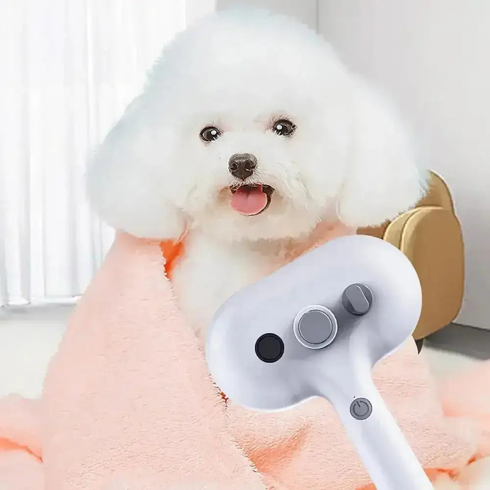 Pet Self-Cleaning Steam Brush for Dogs and Cats