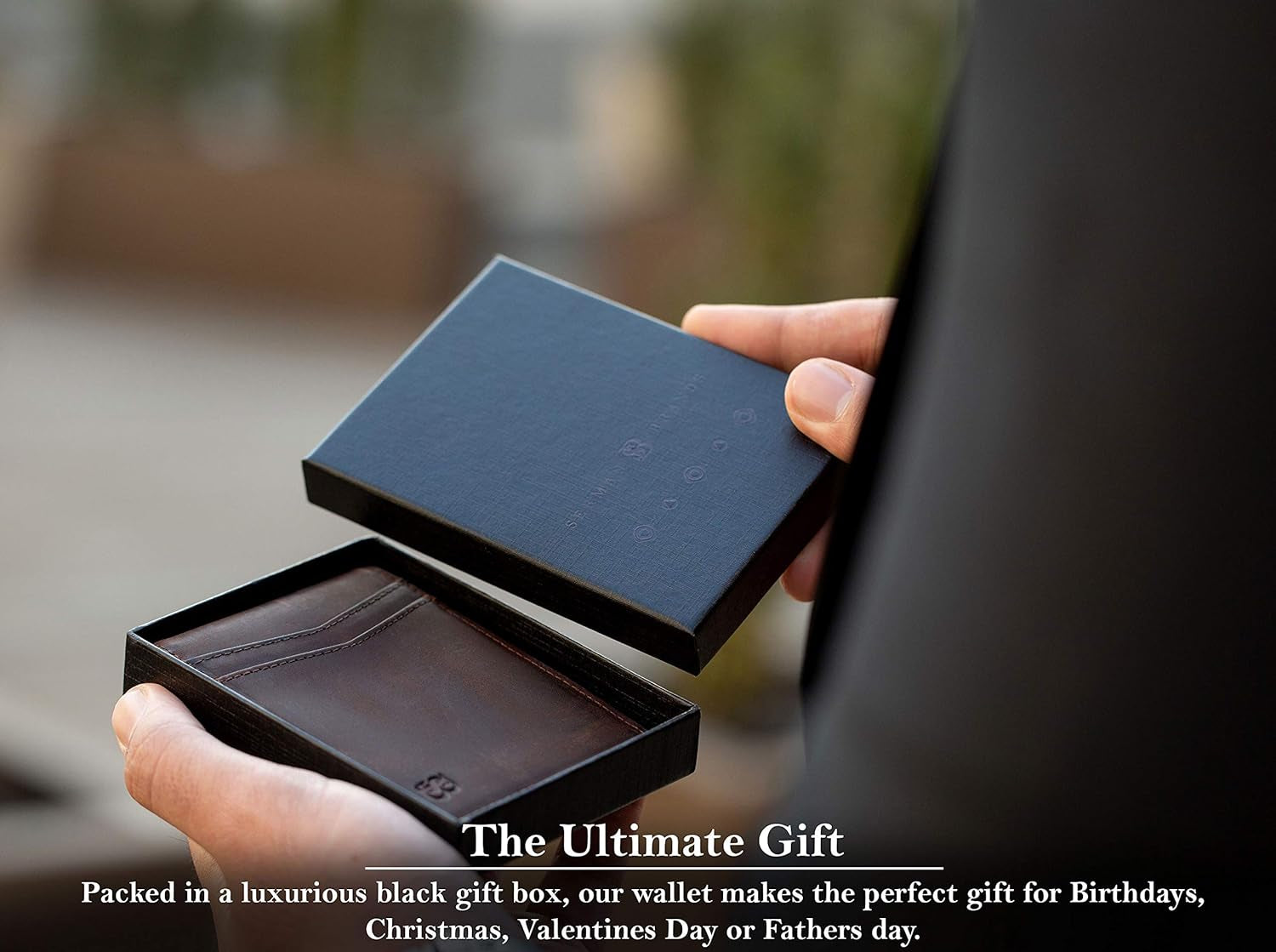 SERMAN BRANDS Money Clip Wallet - Mens Wallets Slim Front Pocket RFID Blocking Card Holder Minimalist Mini Bifold
