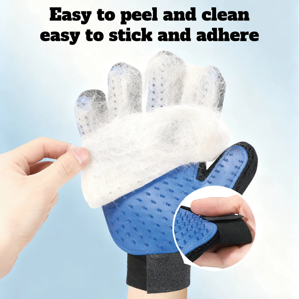 Pet Grooming Gloves - Soft Five-Finger Design for Efficient Pet Hair Removal - Suitable for Cats and Dogs - Set of Two - Ideal Valentine's Day Gift