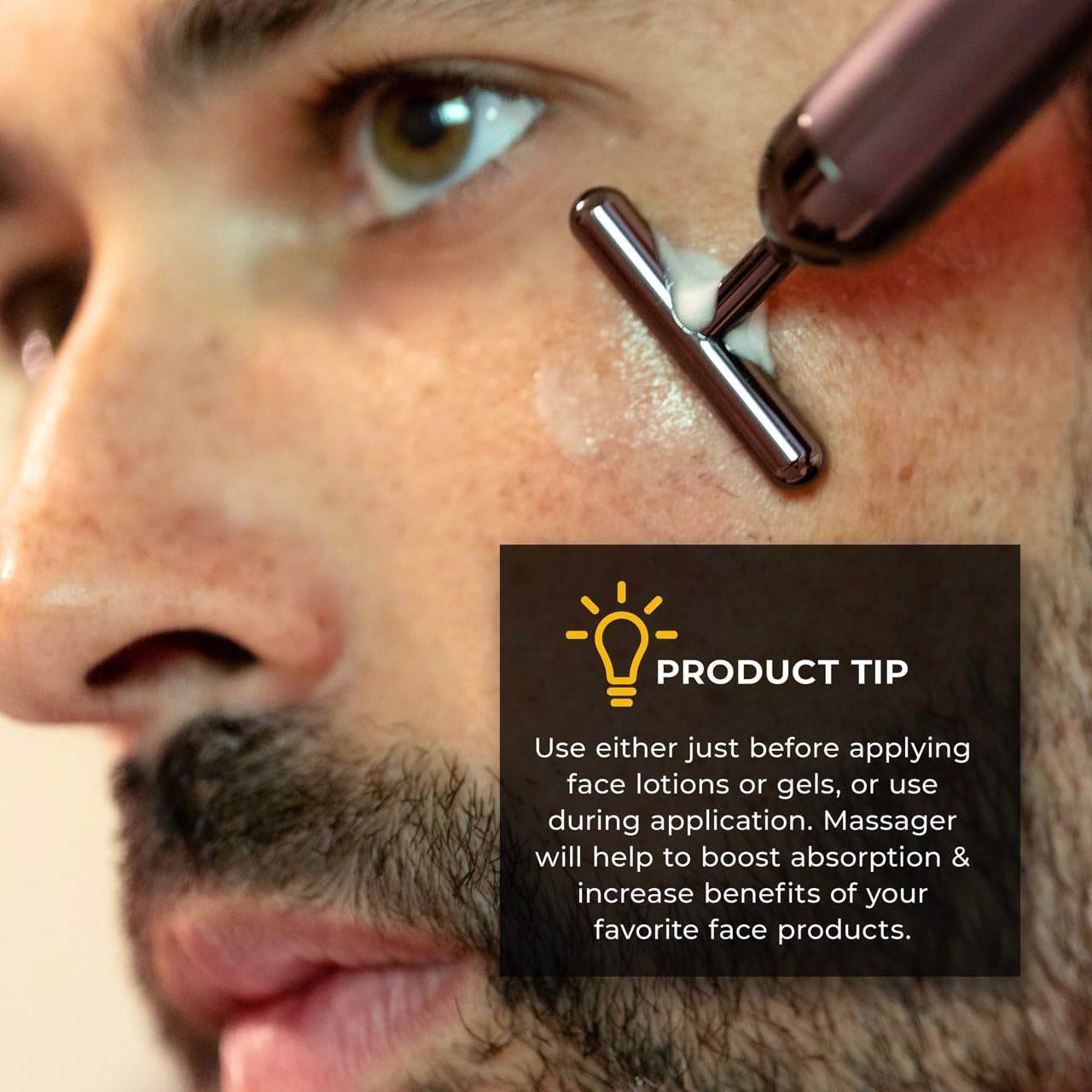 Blackwood for Men Eye and Facial Massager - Ultimate Face Sculpting Tool to Combat Puffiness, Dark Circles & Crow's Feet - Perfect Self-Care Gift & Alternative to Gua Sha & Jade Rollers