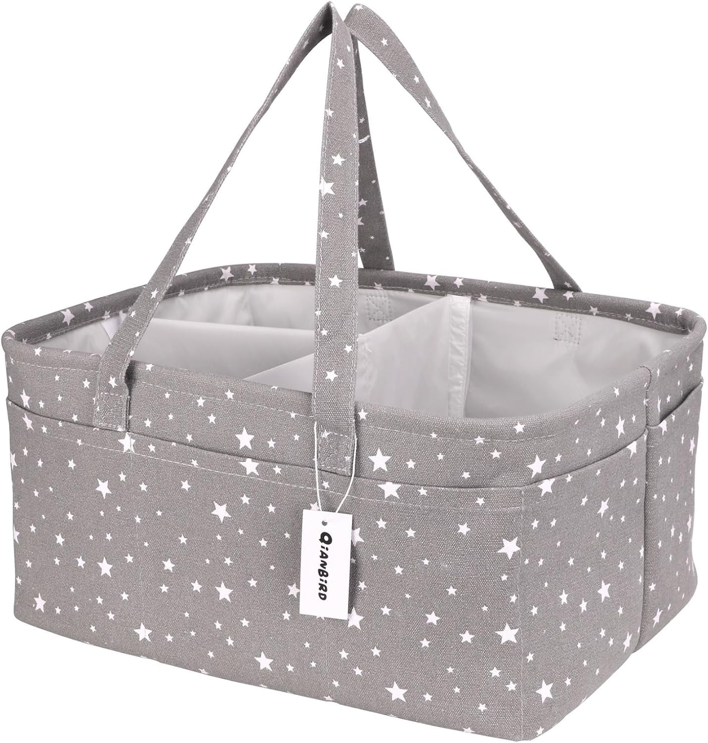 Baby Diaper Caddy Organizer Storage Basket for Girl Boy Shower Gifts Portable Large Nursery Holder Tote for Changing Table or Car Newborn Essentials Baby Registry Must Haves Item…