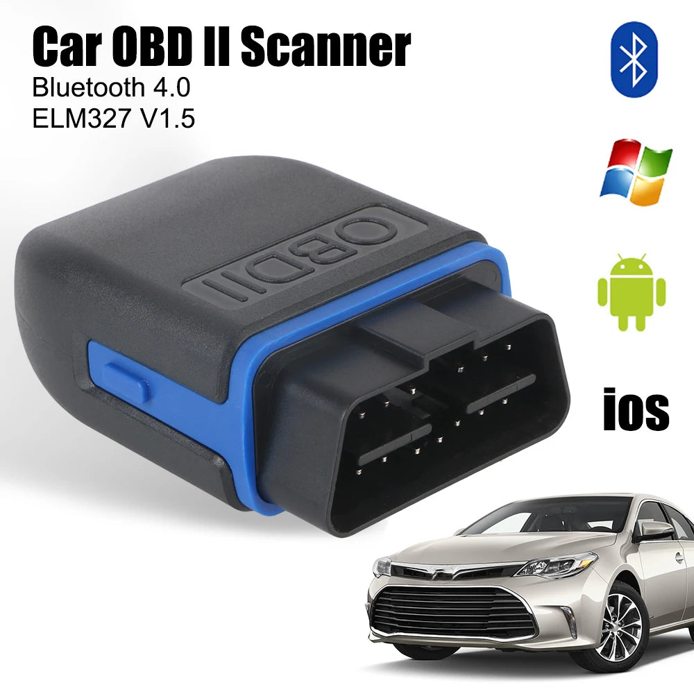 OBD2 Scanner Mini Wireless Bluetooth 4.0 Diagnostic Scanner Car Code Reader for Ios Android and Windows ELM327 V1.5 Car OBD II