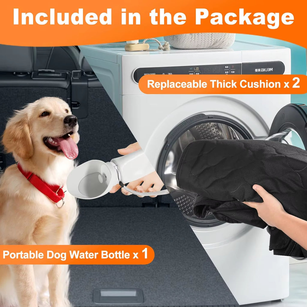 Ultimate Waterproof Dog Car Seat Protector & Travel Hammock - Foldable Pet Travel Accessories for Safe and Comfortable Rides