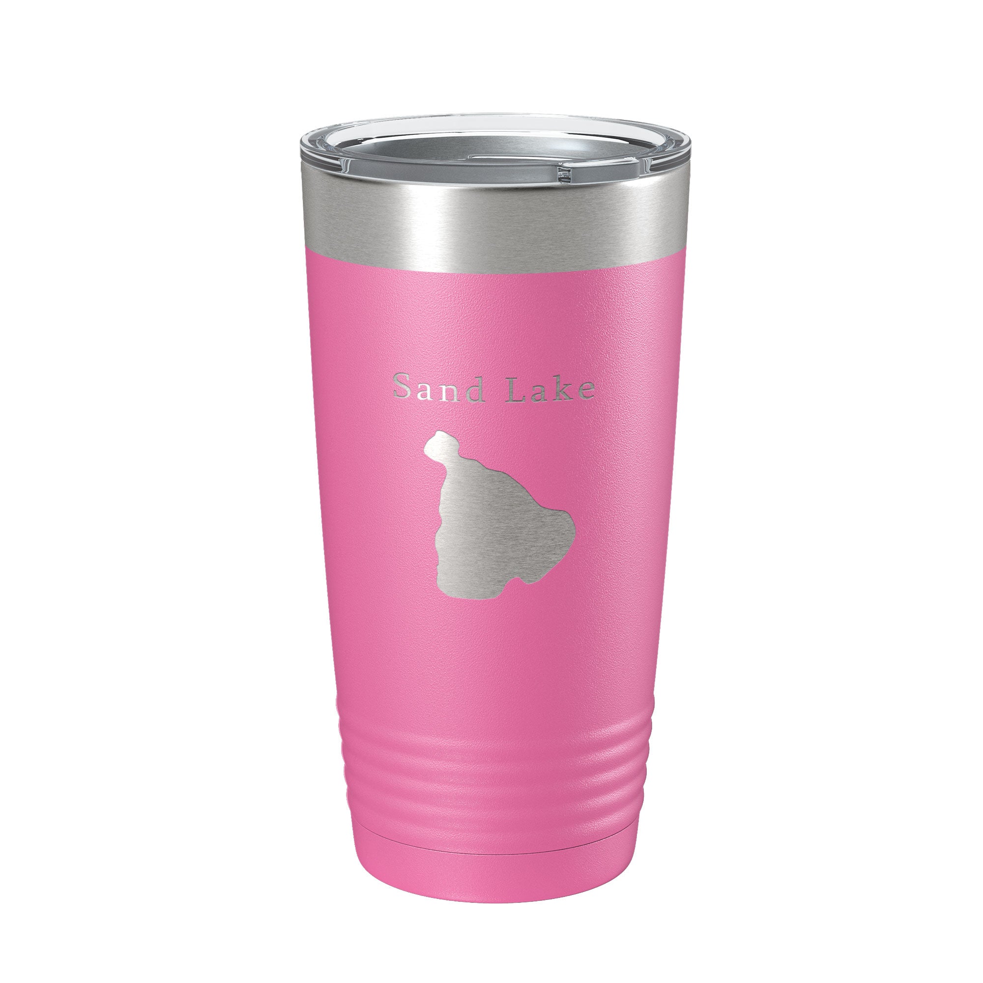 Sand Lake Map Tumbler Travel Mug Insulated Laser Engraved Coffee Cup Michigan 20 oz