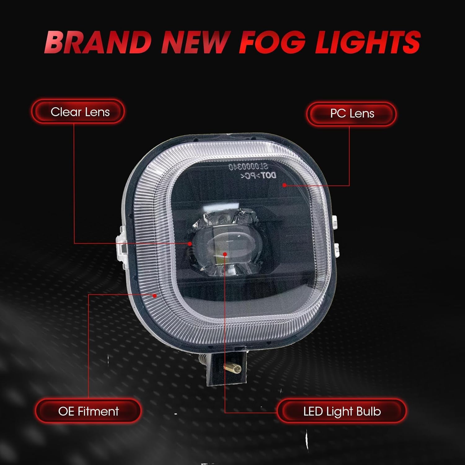LED Fog Lights for 1999-2016 Ford F250, F350, F450, F550 Super Duty Driving Lamps