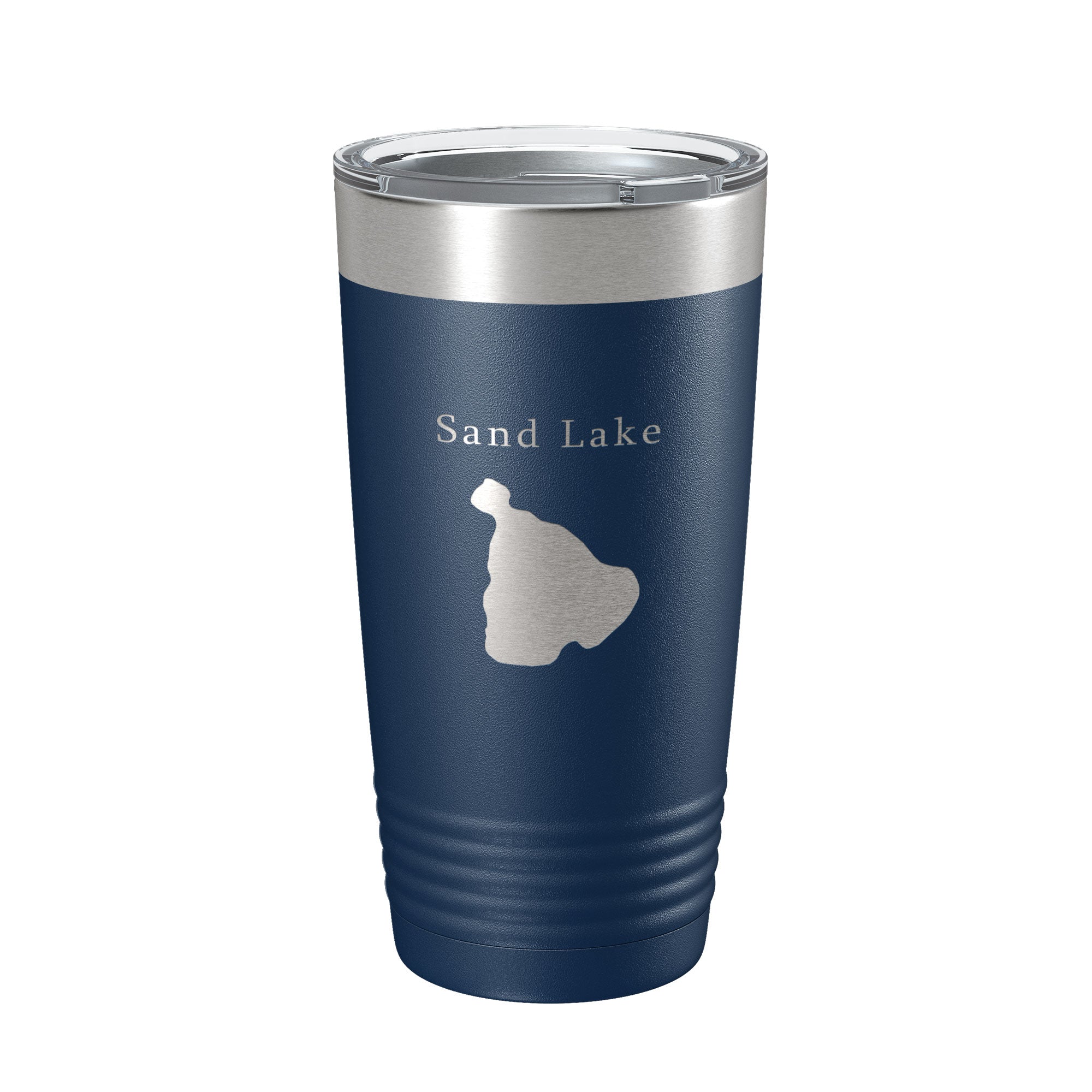 Sand Lake Map Tumbler Travel Mug Insulated Laser Engraved Coffee Cup Michigan 20 oz