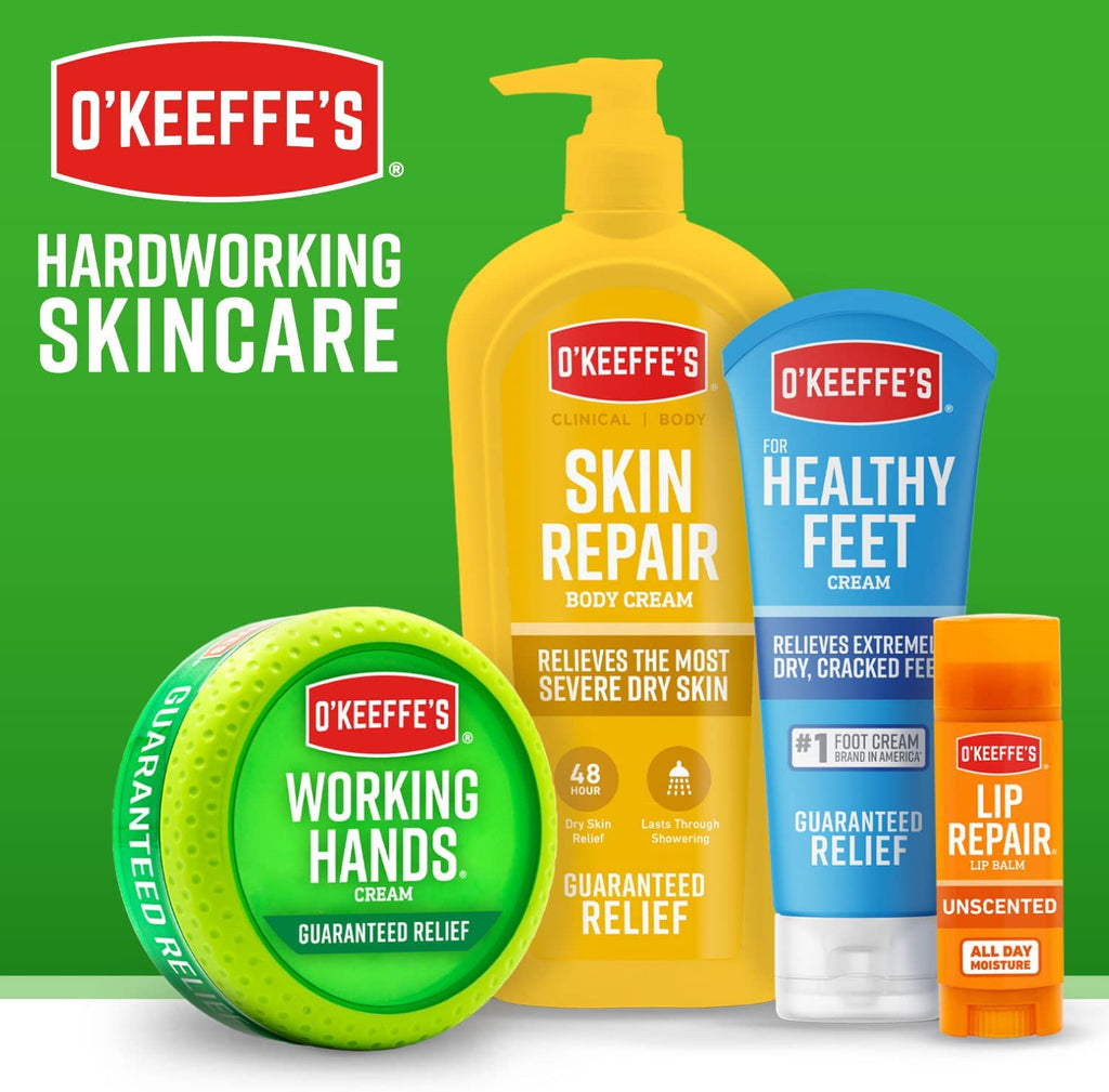 O'Keeffe's Healthy Feet Foot Cream - Ultimate Relief for Dry, Cracked Feet - Instant Moisture Boost - 3.2 oz Jar (Pack of 3)