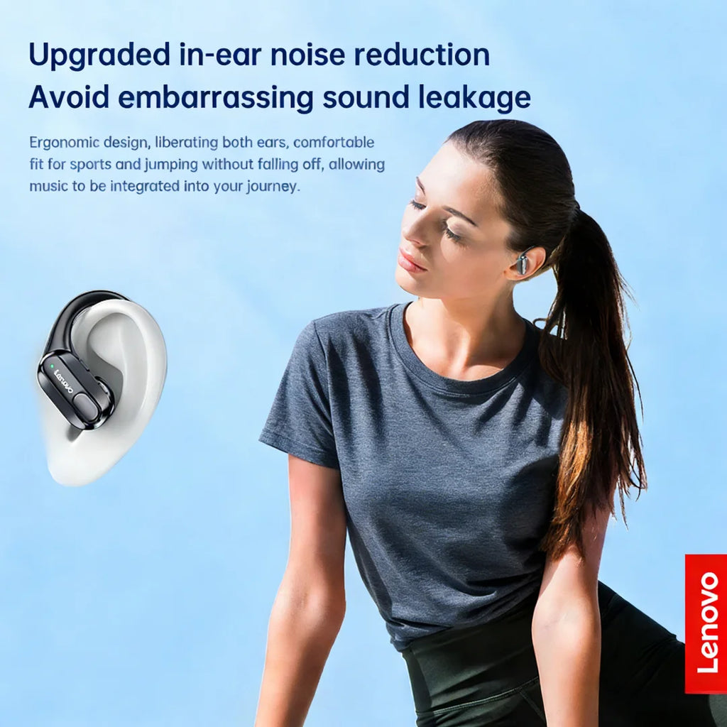 Original Lenovo XT80 Earhooks Sports Bluetooth Wireless Headsets with Mic,Led Power Display,Enc,Hifi Stereo Sound Gaming Headset