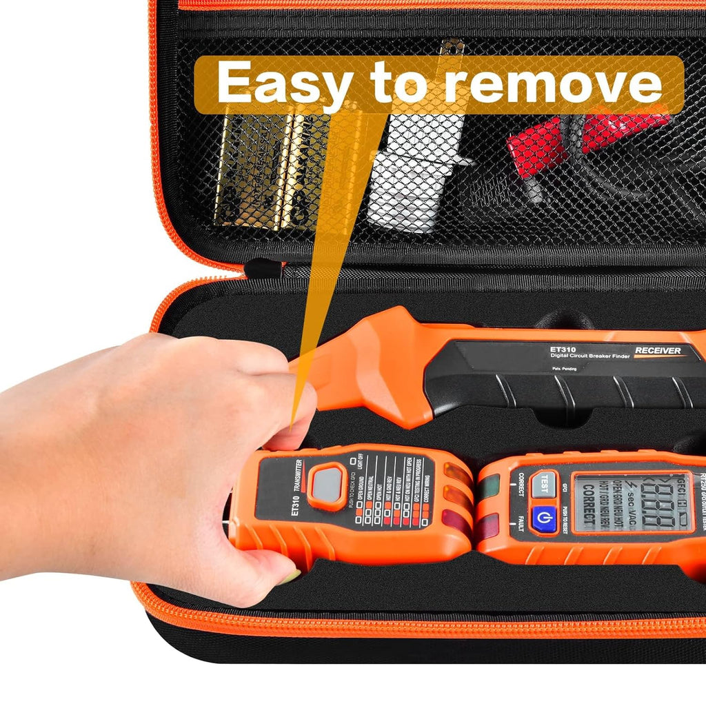 Premium Hard Storage Case for Klein ET310 Circuit Breaker Finder, 80016 Outlet Repair Kit & RT250 GFCI Tester - Perfect Organizer!
