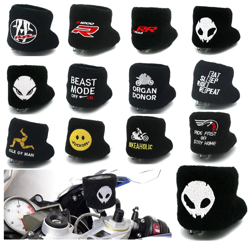 Stylish Motorcycle Brake Reservoir Cover Socks for BMW M1000RR, S1000RR, HP4, S1000R, S1000XR, R1200, R1250 GS ADV, F900, G310, F750