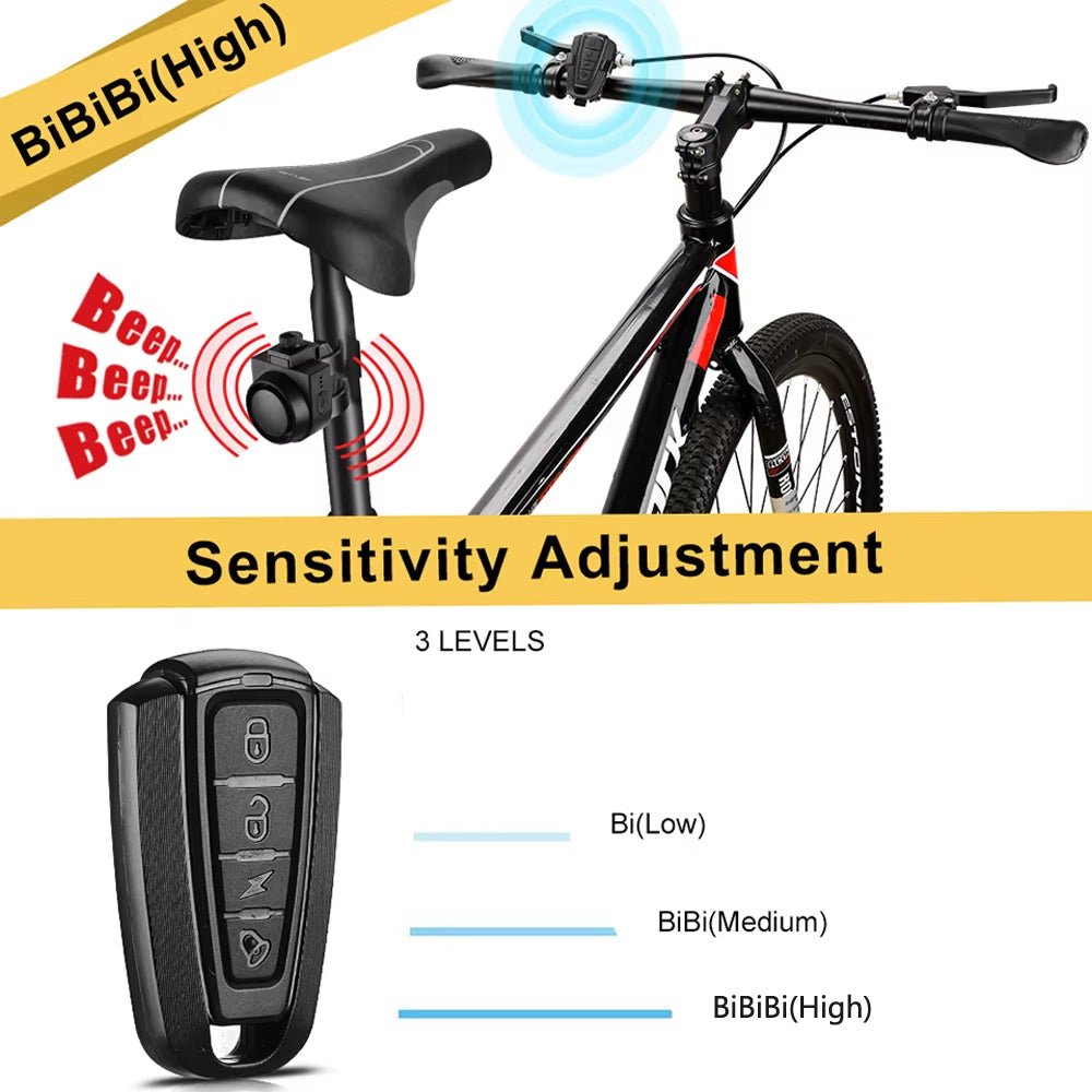 Ultimate Wireless Anti-Theft Bicycle Vibration Alarm - USB Rechargeable with Remote Control Security System
