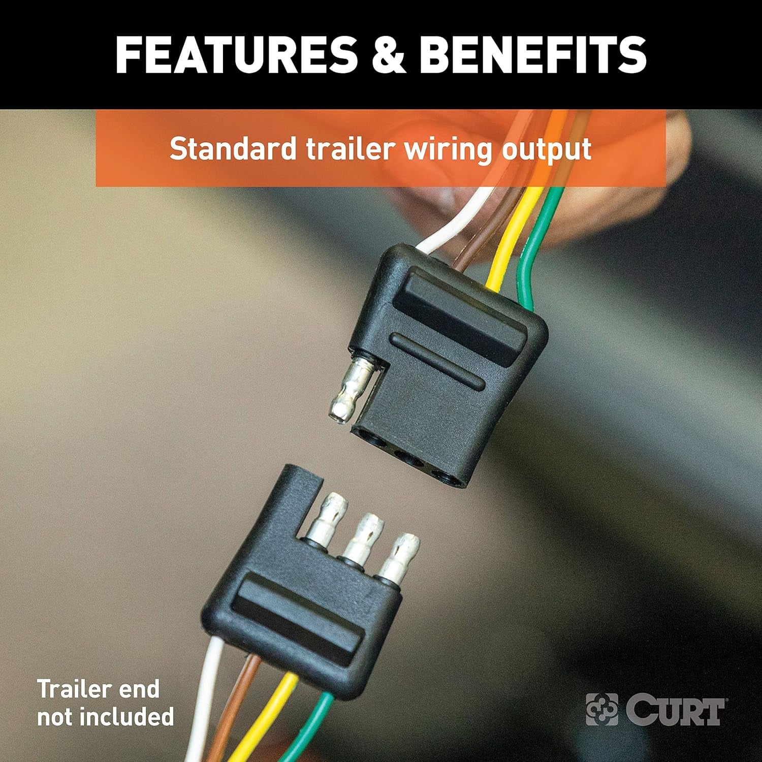 CURT 55563 Vehicle-Side Custom 4-Pin Trailer Wiring Harness for Select Lexus RX 330, Lexus RX 350