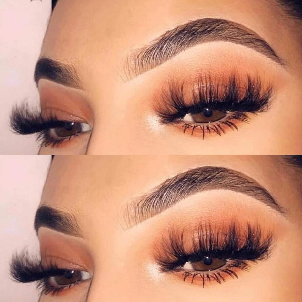 DAODER 25mm Wispy 8D Mink False Eyelashes - Dramatic Volume & Fluff - 7 Pairs of Soft, Reusable Lashes for Stunning Eyes