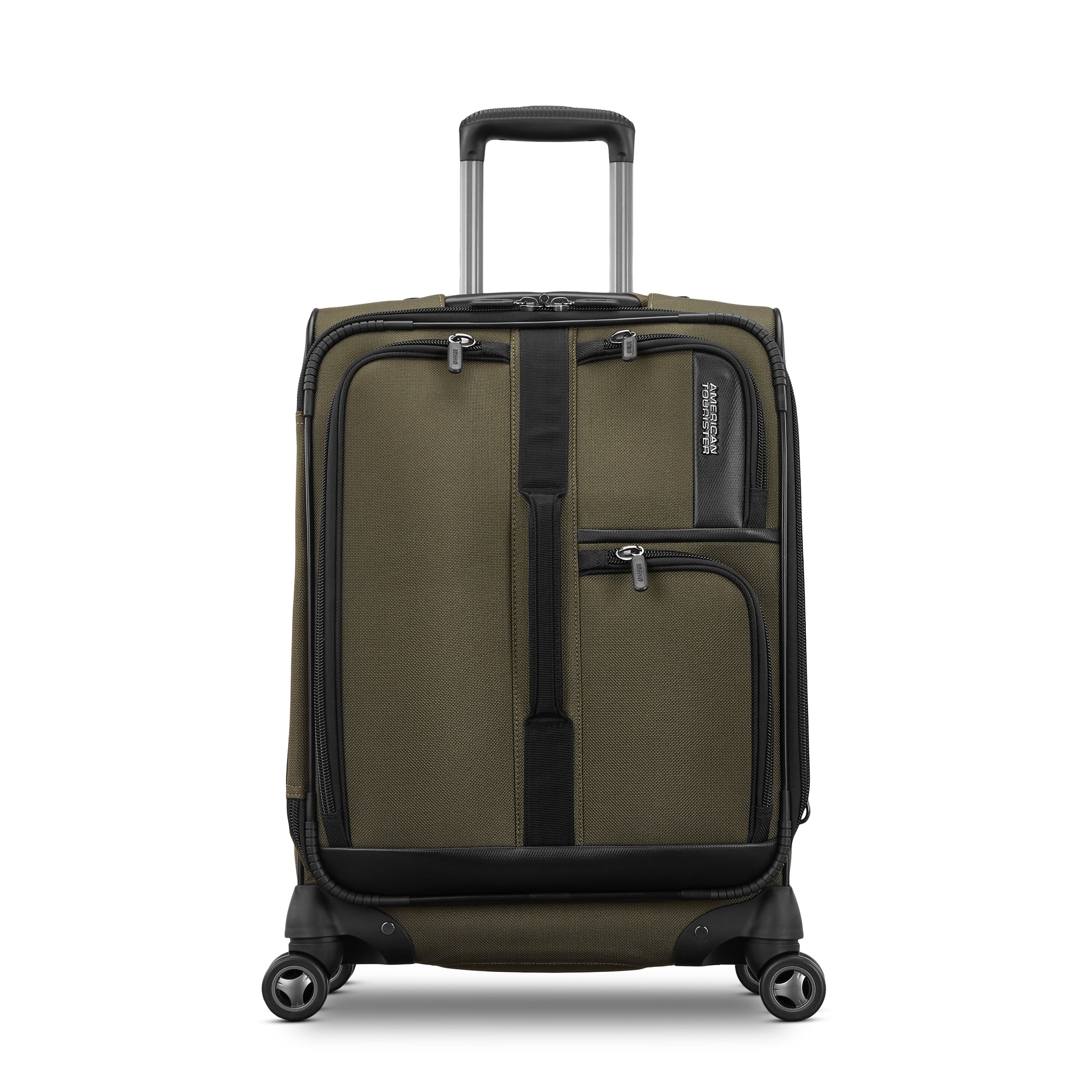 Cargo Max 21" Softside Carry on Spinner Luggage with Divider Pockets, Olive