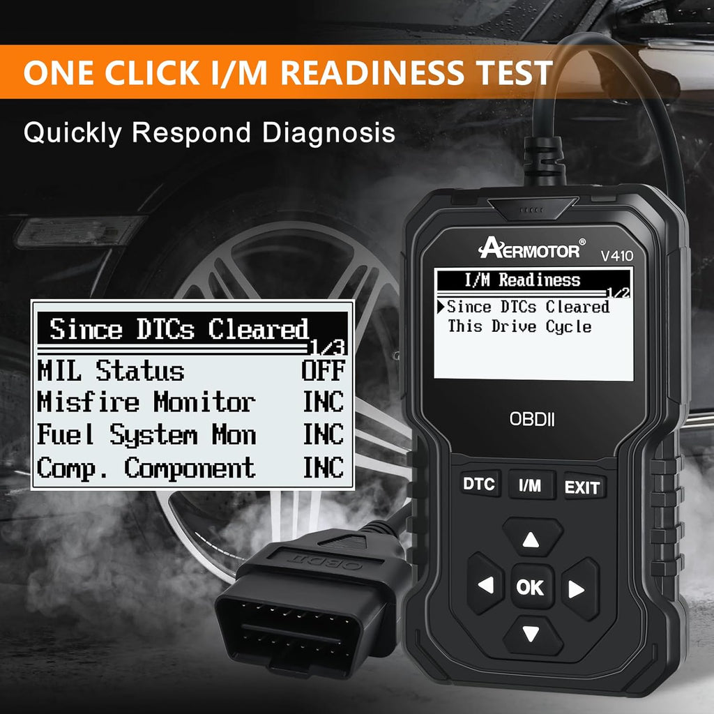 OBD2 Scanner, V410 Car Scanner Diagnostic Tool: Engine Fault Code Reader Scan Tool with Live Data/Freeze Frame for All OBDII Cars after 1996,Black