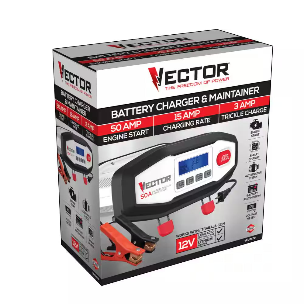 50-Amp Car Battery Charger/ Car Battery Maintainer