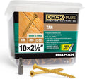 Premium Rust-Resistant Tan Deck Screws - 2-1/2" #10 Coarse Thread with Torx Drive - 365 Pieces, 5 lb Box