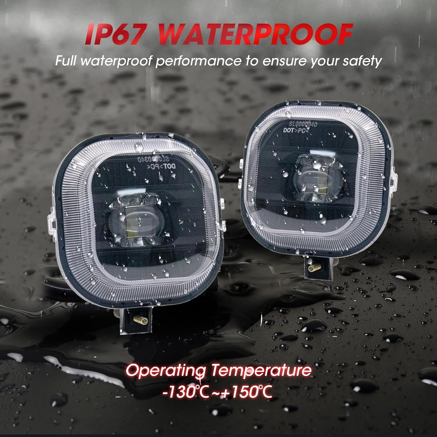 LED Fog Lights for 1999-2016 Ford F250, F350, F450, F550 Super Duty Driving Lamps