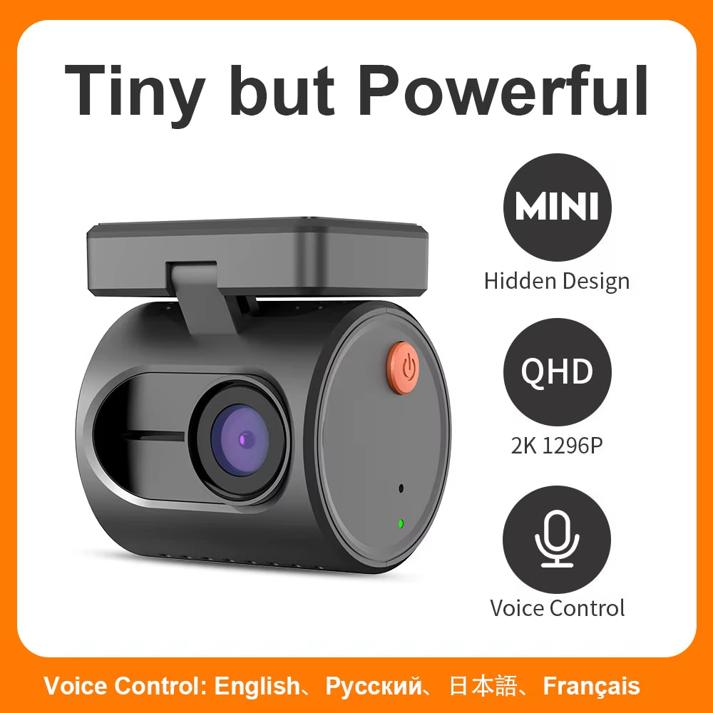 2K Dash Camera for Cars DVR KAWA Dash Cam MINI 3 Video Recorder Emergency Voice Control Night Vision Wifi APP Monitor Dashcam