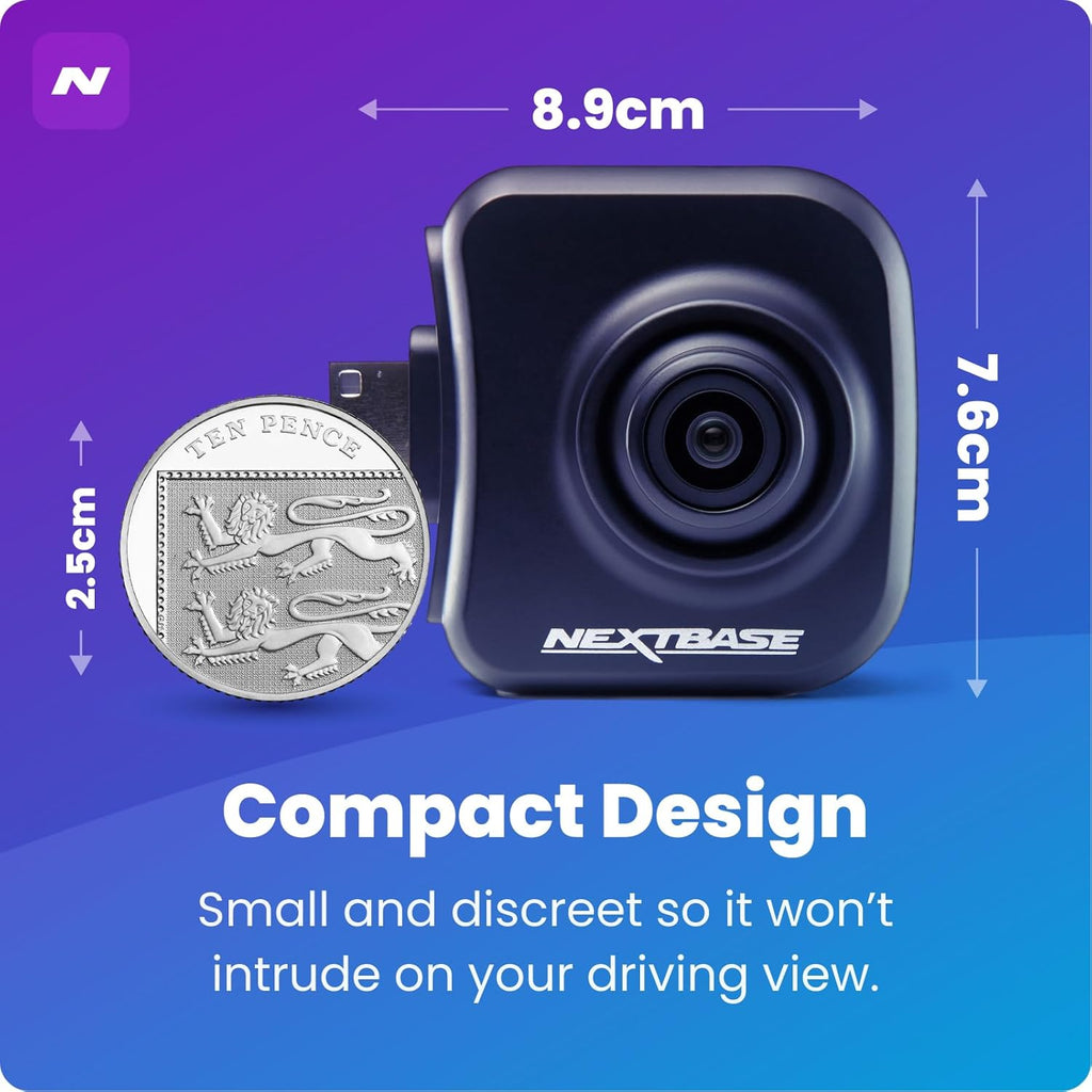 Nextbase Dash Cam Add-On Rear View Exterior Camera Compatible 322GW 422GW 522GW 622Gw-Black