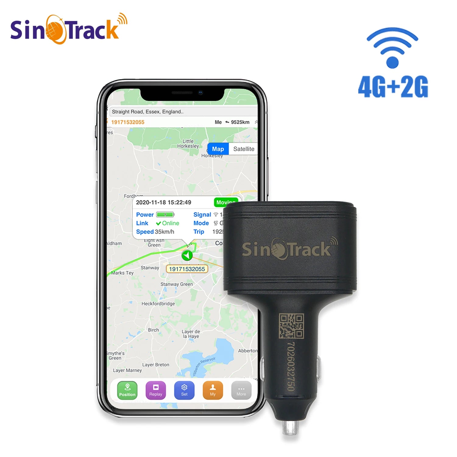 Sinotrack 4G Car GPS Tracker Cigarette Lighter GPS Tracker ST-909L Car Phone Charger with Free Online Tracking APP