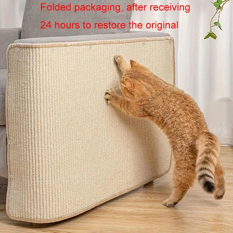 Premium Durable Cat Scratching Pad - Natural Rope Scratcher for Cats and Dogs, Versatile Pet Furniture and Supplies, Ideal Valentine's Day Gift and Cat Toy