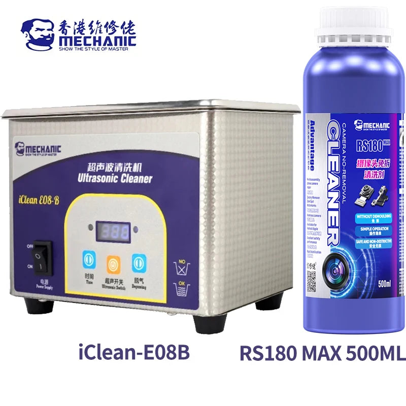 MECHANIC RS180 MAX Mobile Phone Rear Camera Cleaning Agent Ultrasonic Cleaning Camera Watermark Black Spots Thin Solvent Tool
