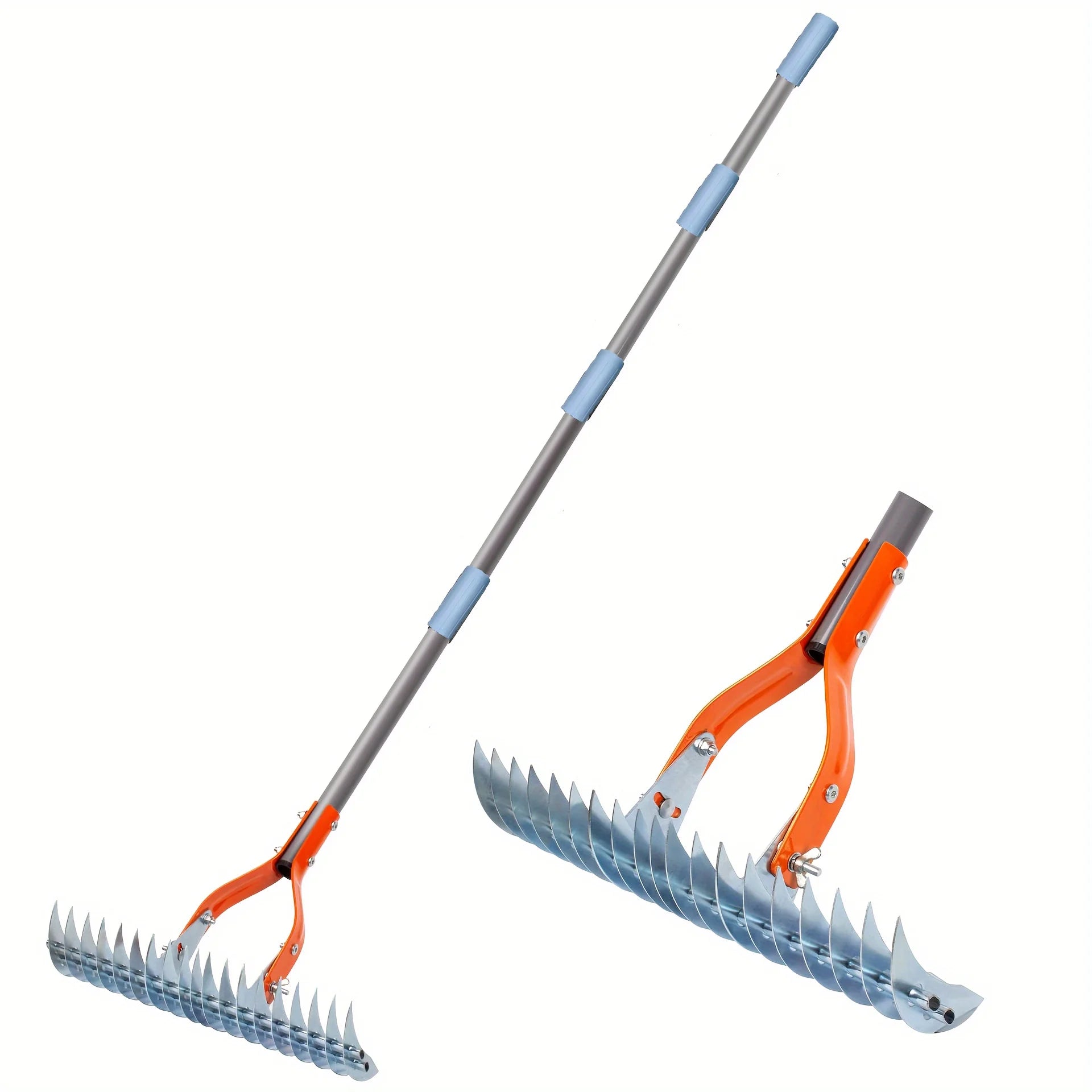 Versatile Grass Grooming Rake Lawn Thatching Rake Robust Dethatcher Rake for Cleaning Dead Grass, Yard Garden Durable Soil Rake