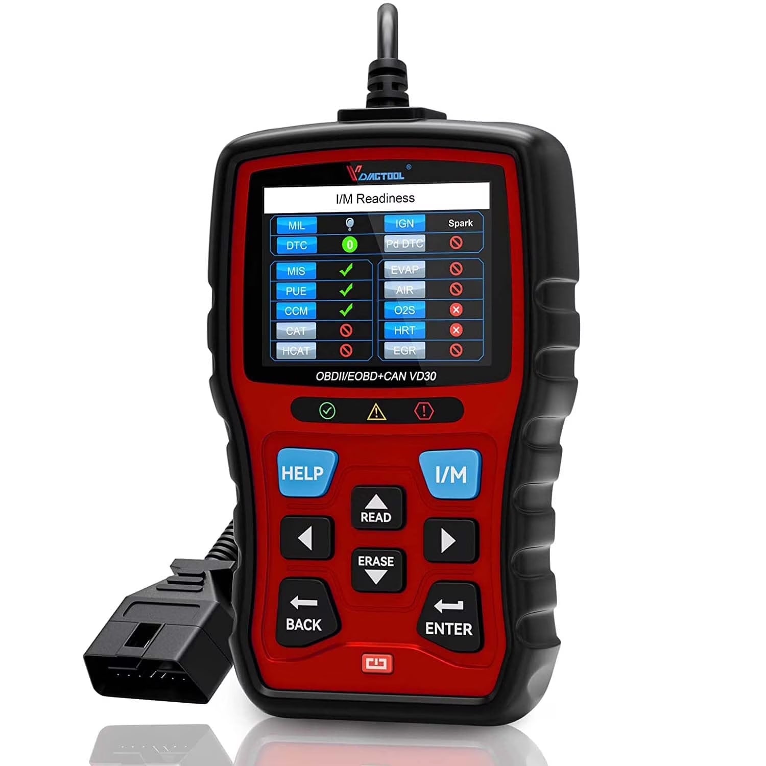 VDIAGTOOL VD30 Enhanced OBD2 Scanner, Universal Check Engine Light Car Code Reader, Auto Diagnostic Tool for All OBDII Vehicles, Free Update