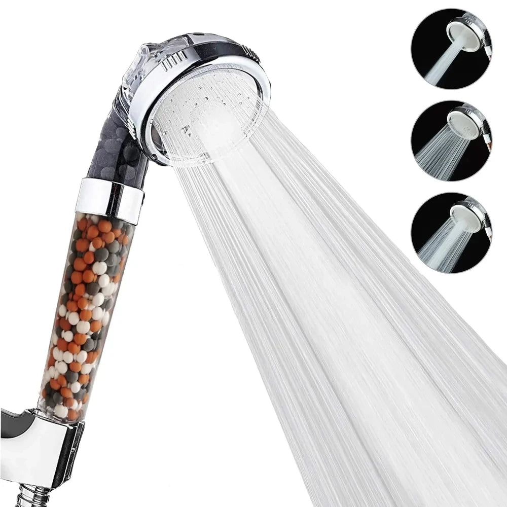 Transform Your Shower Experience: 3-in-1 High Pressure SPA Shower Head with Water-Saving Anion Filter