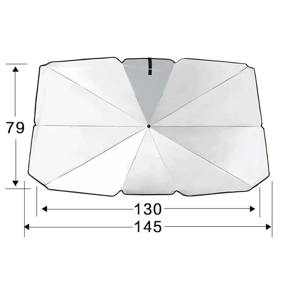 Premium Titanium Silver Front Windshield Sunshade - Thickened UV Protection Folding Accessory for Cars