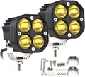 2-Pack 3" 40W Yellow LED Spot Off-Road Light Pods