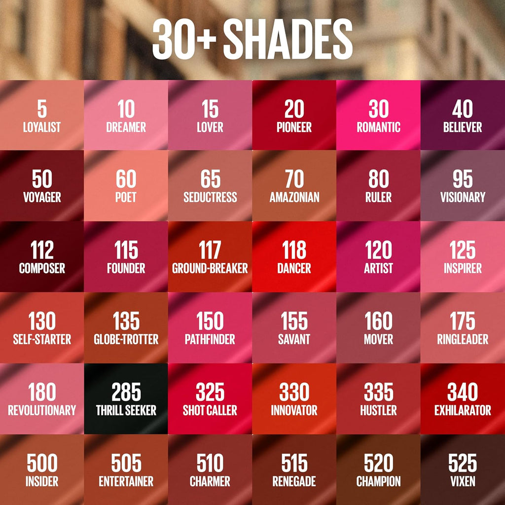 Maybelline Super Stay Matte Ink Liquid Lipstick - Long Lasting Ruby Red, Up to 16H Wear, High Impact Color