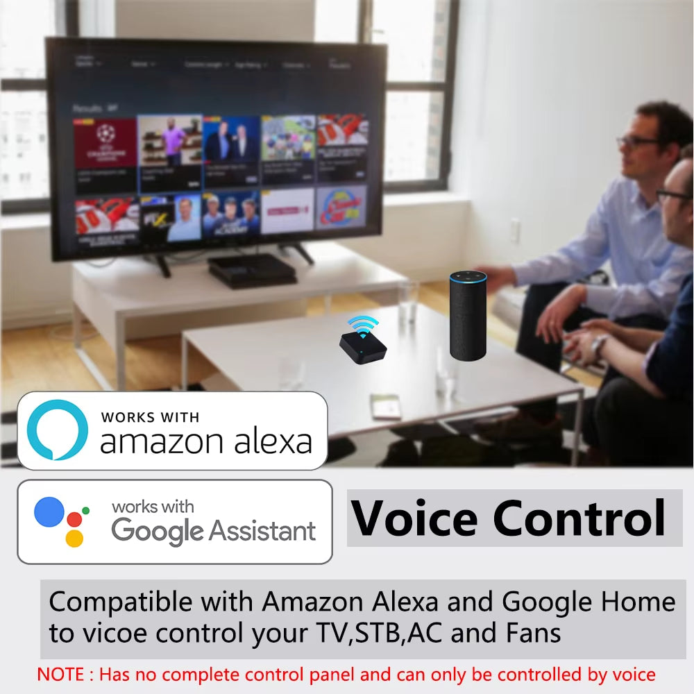 Tuya Smart IR Remote Control - Effortless Smart Home Automation for TV, DVD, AUD, AC - Compatible with Alexa & Google Home