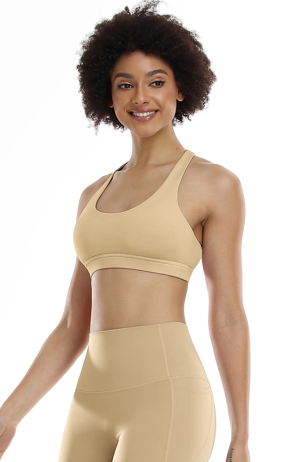 Padded Strappy Sports Bra Yoga Tops Activewear Workout Clothes for Women