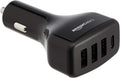 Amazon Basics 54W 4-Port USB Car Charger, with 1 USB-C (18W) Port with Power Delivery and 3 USB-A (12W) Ports - Black