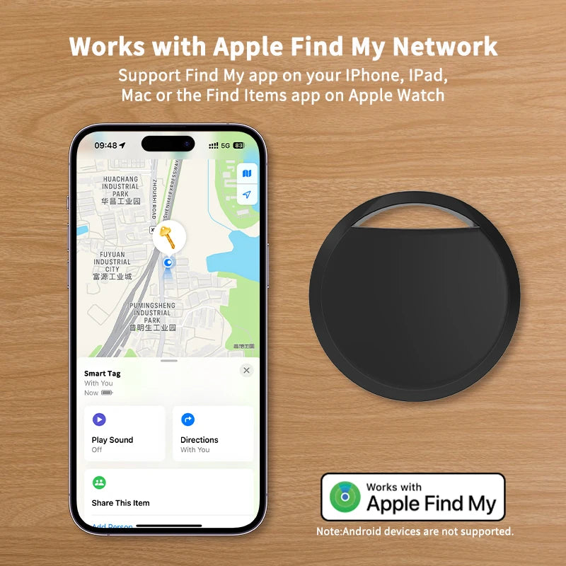 1/4 Pack Smart Tag for Apple Find My – Bluetooth Item Tracker with Left behind Alert & Loud Beep for Keys Wallet Luggage Finder