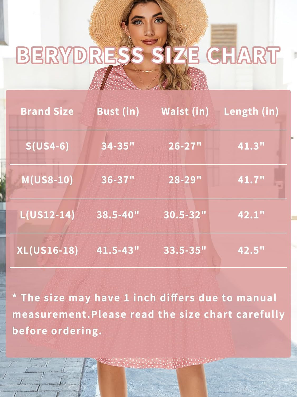 Berydress Women'S Casual Summer Tiered Midi Dress 2025 Short Sleeve V-Neck Loose Cotton Ruffle Babydoll Dress Boho Sundress