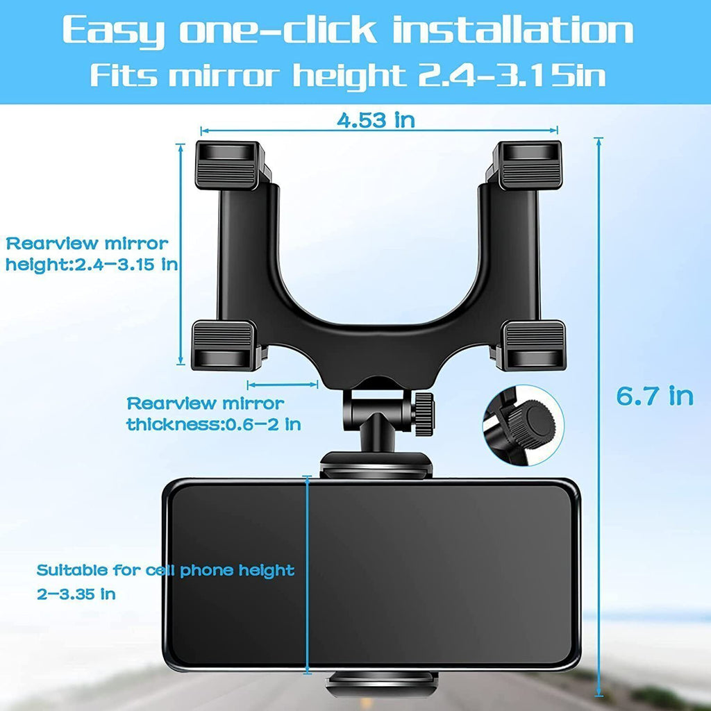 Universal 360° Rotatable Car Phone Mount Holder for Mobile Devices