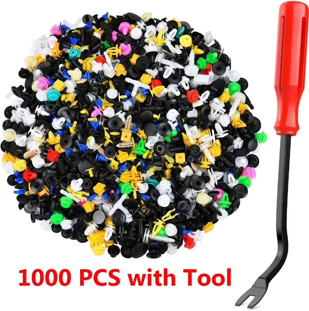 1000Pcs Mixed Car Buckle Car Bumper Door Panel Fixed Clip Universal Car Clip Mixed Car Bumper Fender Tive Door Panel Prot